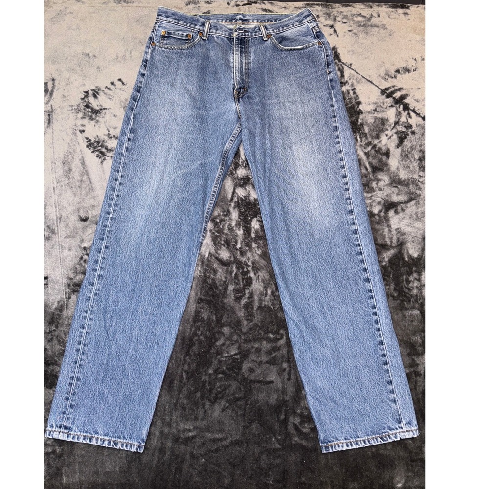 Levis 550 Relaxed Fit Jeans Mens 36x34 Blue Denim Medium Wash Pants A20020